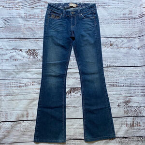 Paige Hollywood Hills Classic Rise Bootcut Embroidered Jeans 26